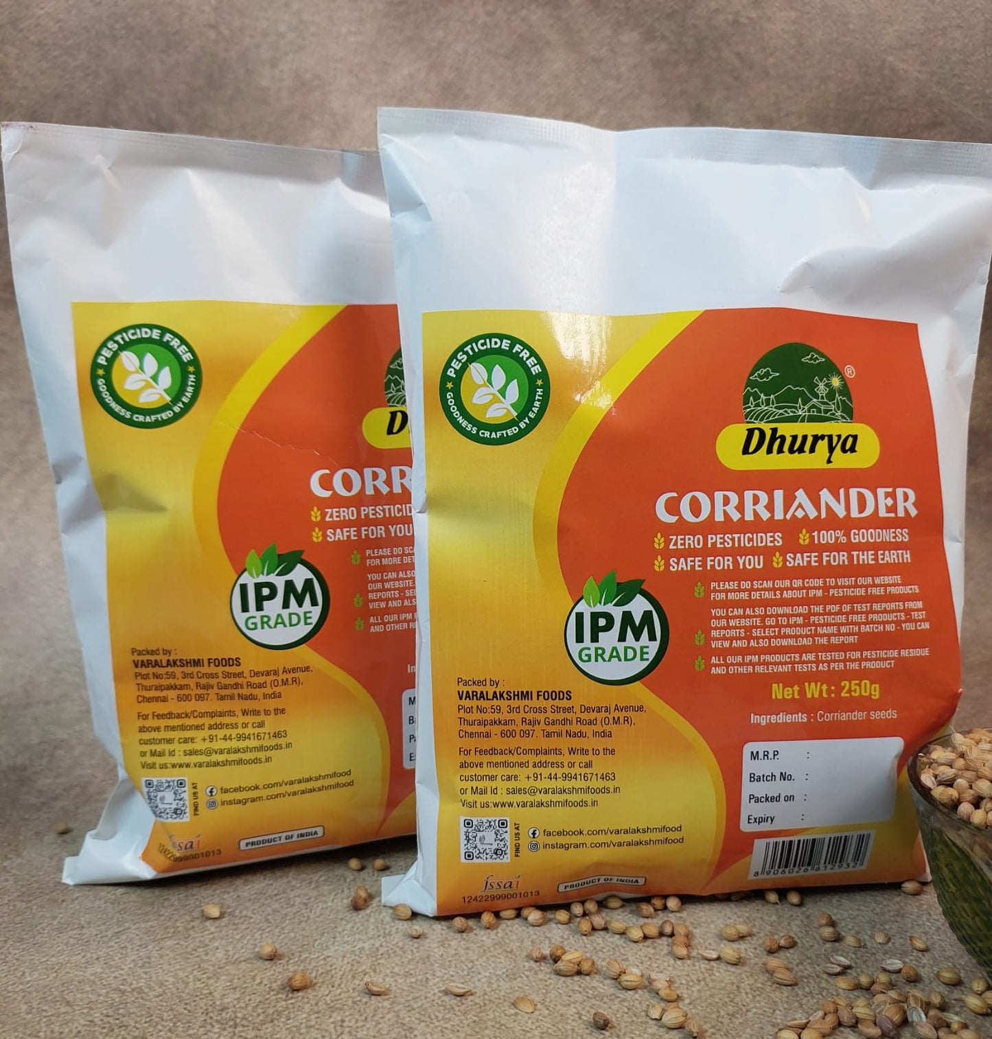 IPM CORIANDER SEEDS 250GMS