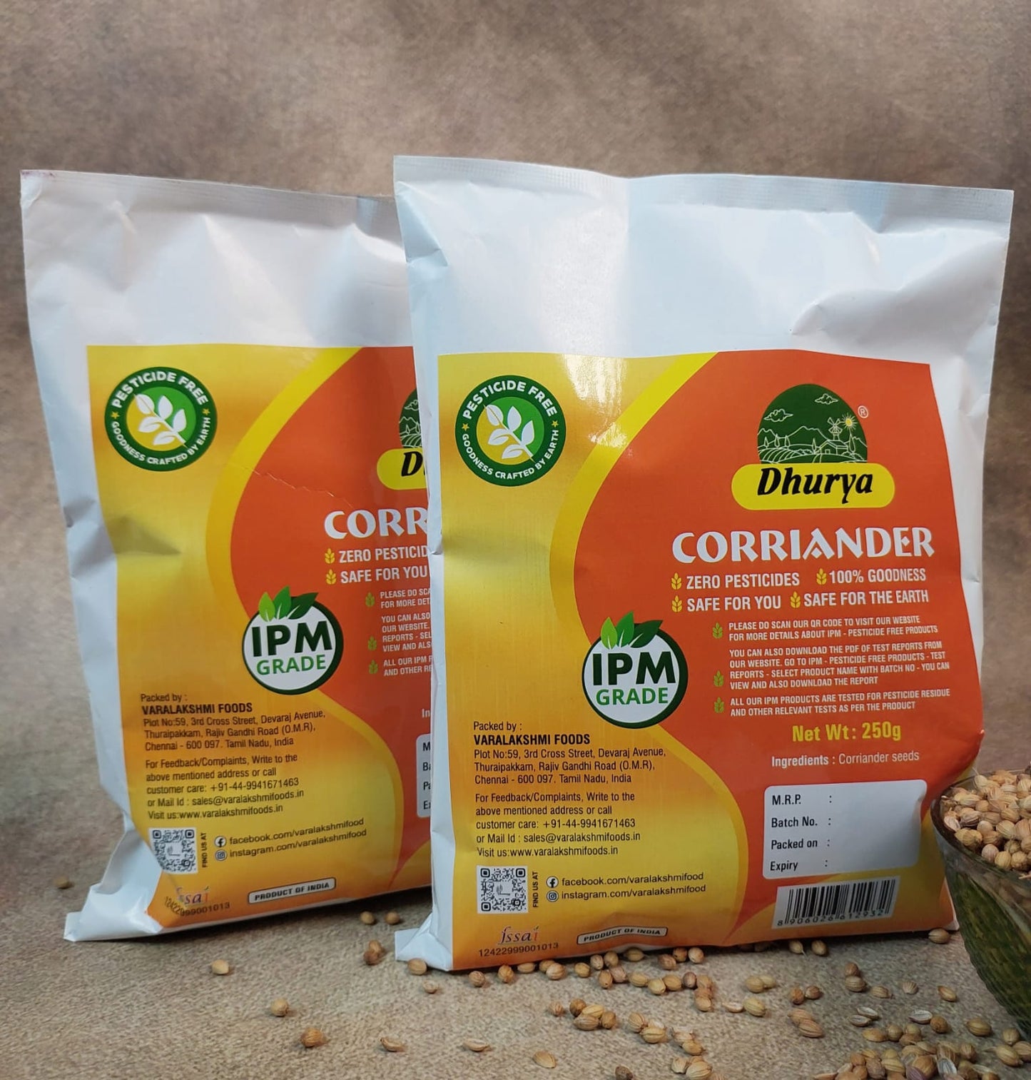 IPM CORIANDER SEEDS 250GMS