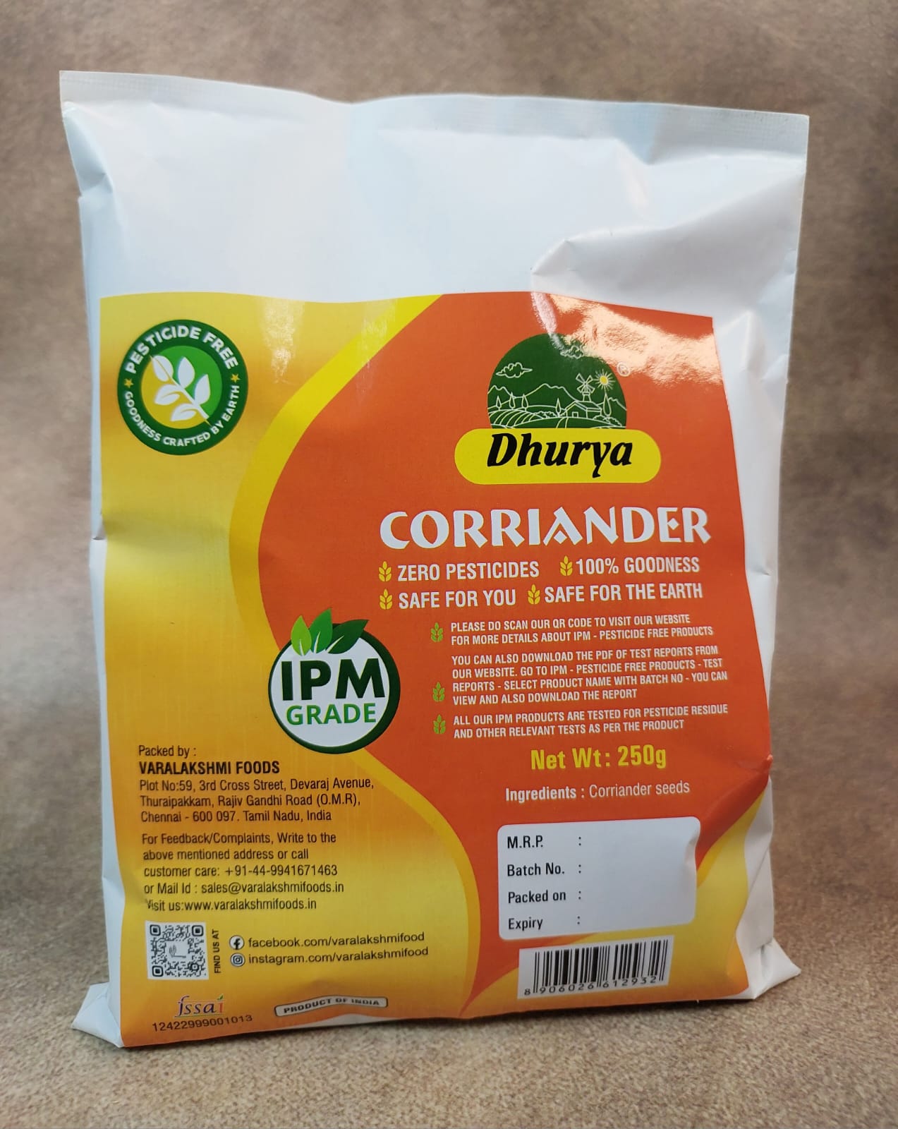 IPM CORIANDER SEEDS 250GMS