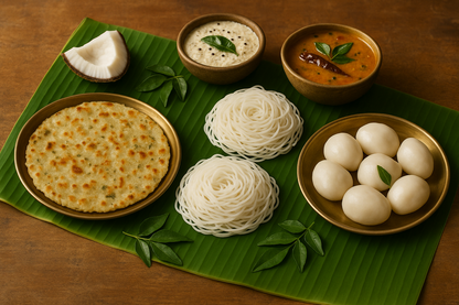 akki roti, idiyappam, kozhukattai